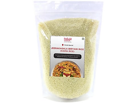 Delight Foods Jeerakasala/Kaima Rice - Thalassery Biryani Rice, 1 kg