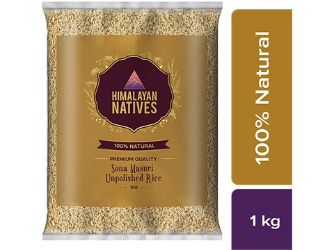 Himalayan Natives Sona Masuri - Unpolished Rice/Akki, 1 kg