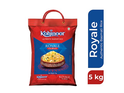 Kohinoor Basmati Rice/Basmati Akki - Royale, Authentic Biryani, 5 kg