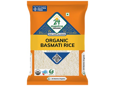 24 Mantra Organic Organic Rice/Akki - White Basmati, 1 kg