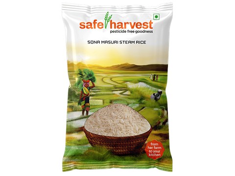 Safe Harvest Sona Masoori Steam Rice, 1 kg