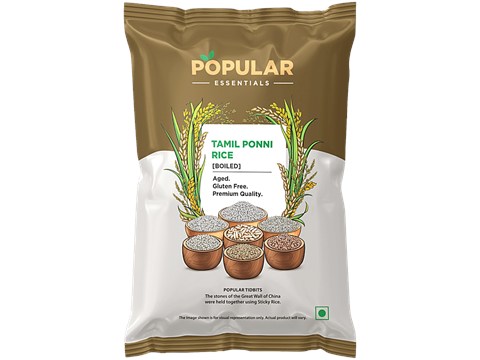 Popular Essentials Tamil Ponni Boiled Rice, 5 kg