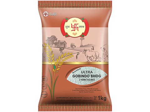 Shubh Labh Ultra Premium Gobindo Bhog 2 Years Old Rice, 1 kg