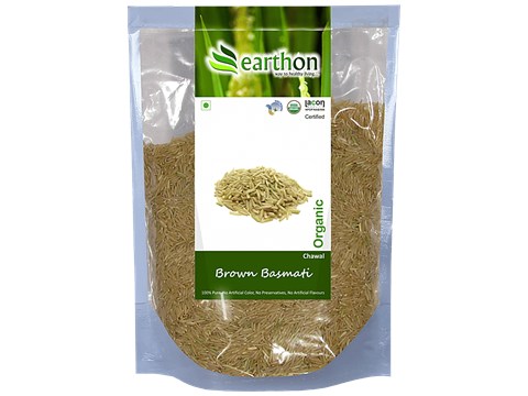 Earthon Organic Basmati Rice//Basmati Akki - Brown, 1 kg