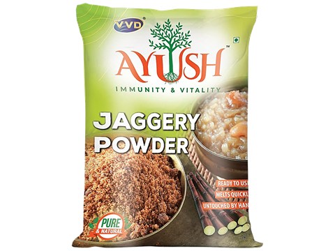 VVD Ayush Jaggery Powder/ Nattu Sakkarai - Rich In Nutrition, Natural Sweetener, 500 g