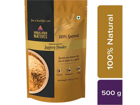 Himalayan Natives Natural Jaggery Powder - Healthy Sugar Substitute, 500 g