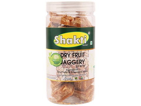 Shakti Dry Fruit Jaggery - Natural & Pure, Improves Digestion, 500 g