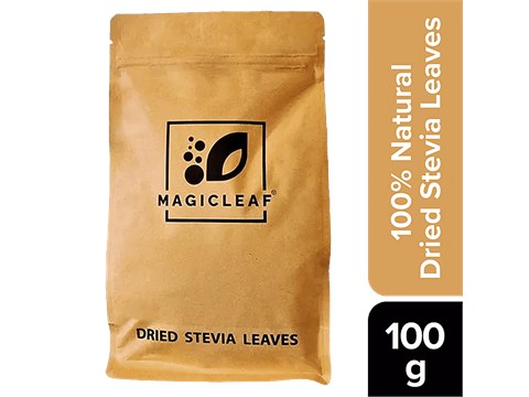 Magicleaf Stevia Dried Leaves - Natural Sweetener, Low Calories, Diabetics Friendy, 100 g