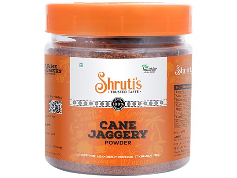 Shruti's SHRUTI'S JAGGERY POWDER 250GM JAR - Naturally Processed, Unrefined 250 g Jar, 250 g
