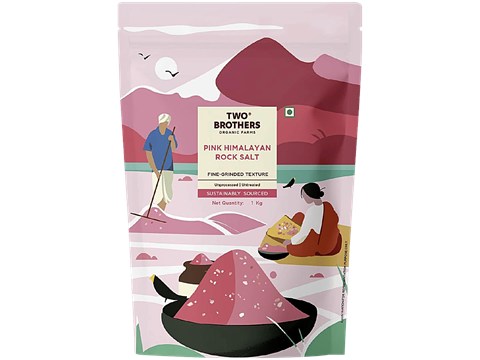 Two Brothers Organic Farms Pink Himalayan Rock Salt, 1 kg