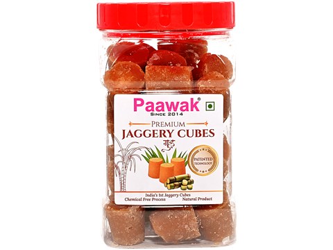 Paawak Natural Jaggery Cubes - Edible, Chemical Free, 500 g
