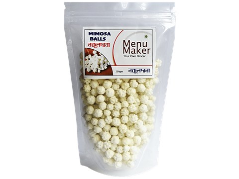 Menu Maker Nakuldana/Mimosa Balls - Plain White, 250 g