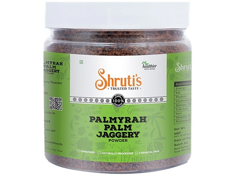 Shruti's SHRUTI'S PALMYRAH PALM JAGGERY POWDER 250 GM JAR  - Naturally Proce 250 g Jar, 250 g