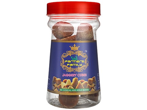 Farmers Family Premium Natural Jaggery/Bella Cubes, 250 g