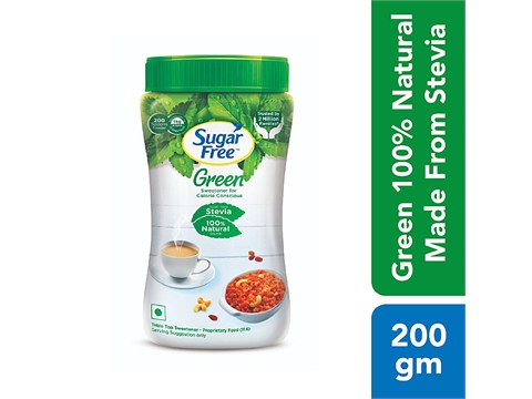 Sugar Free Green Sweetener - With Natural Stevia, Zero Calories, 200 g