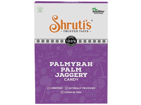 Shruti's Palmyrah Palm Jaggery Candy - Unrefined, Naturally Processed, Nutrient Rich, 100 g