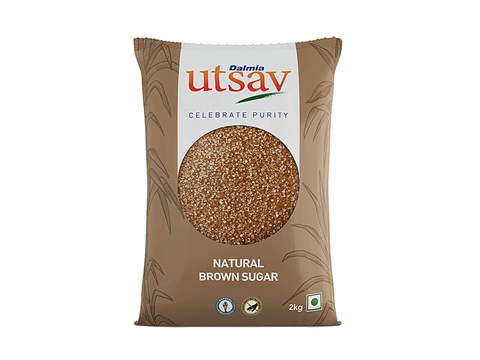 Dalmia Utsav Natural Brown Sugar - Helpful In Reducing Cramps, 2 kg