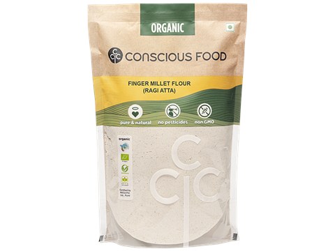 Conscious Food Ragi Atta/Finger Millet Flour, 500 g