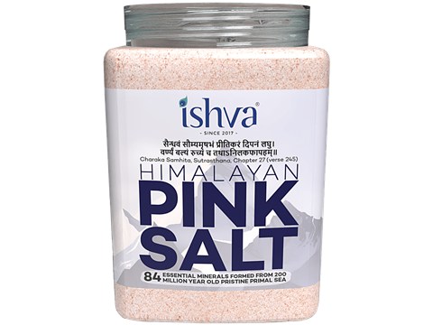 Ishva Himalayan Dark Pink Salt - Crystals, 500 g