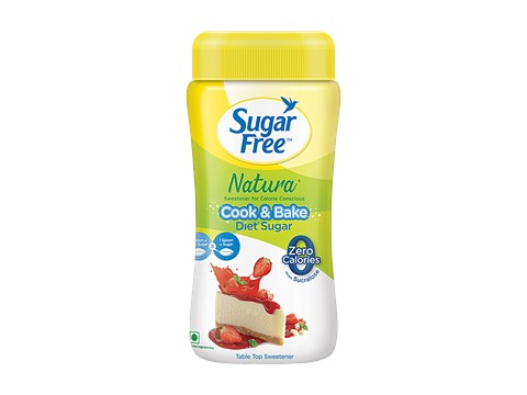 Sugar Free Natura Sweetener - Cook & Bake Diet Sugar, Zero Calories, 80 g