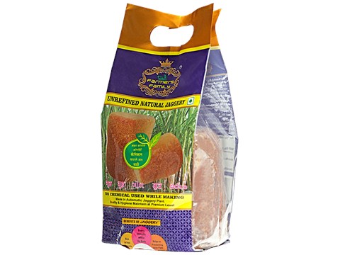 Farmers Family Premium Natural Jaggery/Bella, 450 g