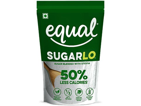 Equal SugarLo - Sugar Blended With Stevia, 50% Less Calories, 500 g