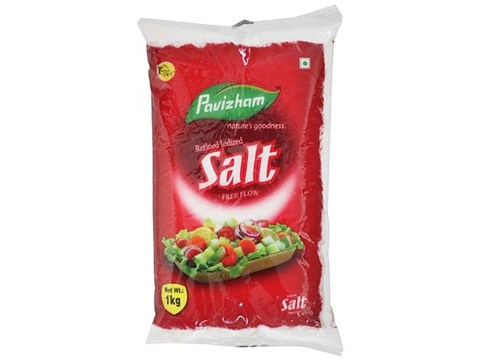 Pavizham Refined Iodised Salt/Uppu, 1 kg