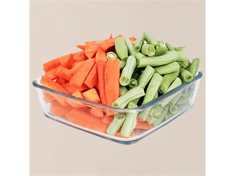 fresho! Carrot & Beans - Strips, 200 g