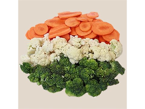 fresho! Carrots Sliced, Broccoli & Cauliflower Florets, 220 g