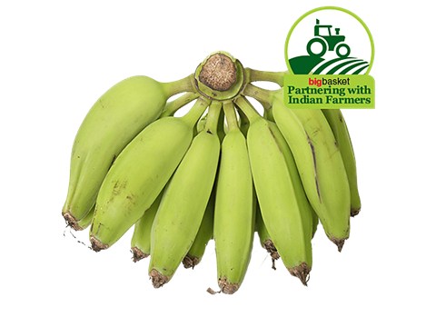 fresho! Raw Banana - Green, 3 pcs