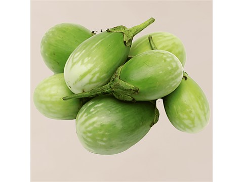 fresho! Round Brinjal - Green, 1 kg