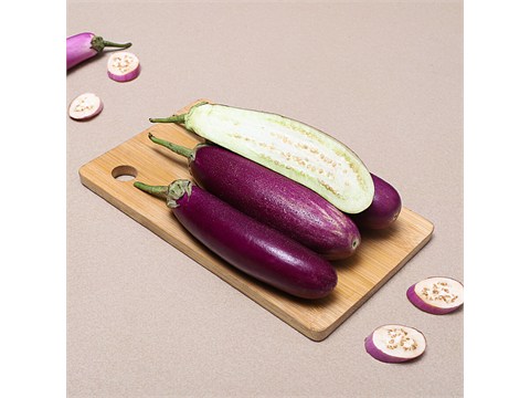 fresho! Brinjal - Purple, Long, 500 g