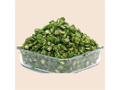 fresho! Green Chilly - Chopped, 500 g