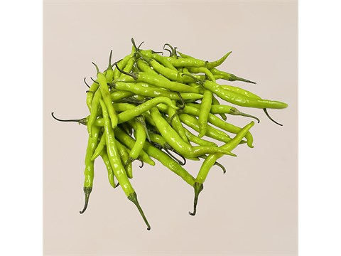 fresho! Green Long Chilli - Medium, 1 kg