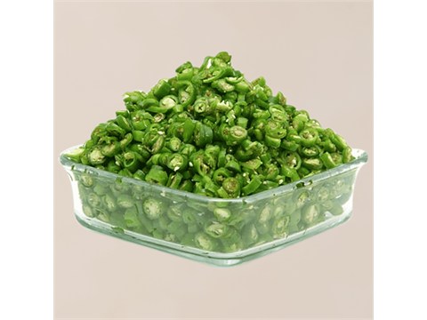 fresho! Green Chilly - Chopped, 100 g