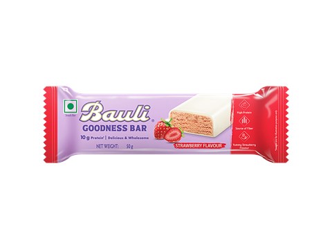 Bauli Goodness Bar - Strawberry Flavour, 50 g