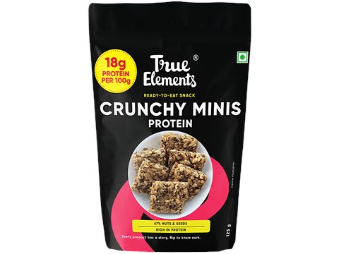 True Elements Ready To Eat Snack - Protein Crunchy Minis, Healthy & Nutritious, 125 g