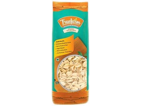 Truefarm Organic Rolled Oats, 500 g