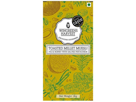 Wingreens Harvest Toasted Millet Muesli Fig & Honey With Salted Pistachios, 1 kg