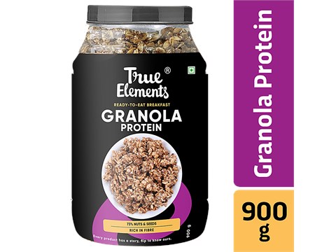 True Elements Protein Granola - Rich In Fibre, Energy Booster, 900 g