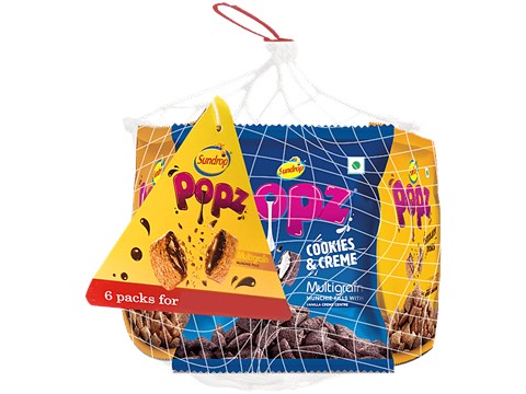 Sundrop Popz Assorted Pack of 6 Multigrain Munchies, 180 g