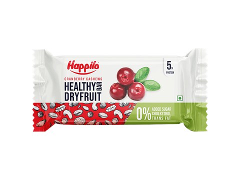 Happilo Cranberry Cashews Healthy Dry Fruit Bar, 35 g