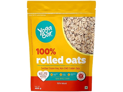 Yoga Bar Rolled Oats - Breakfast Cereal, Non-GMO, Gluten Free, Golden Oatmeal, 400 g