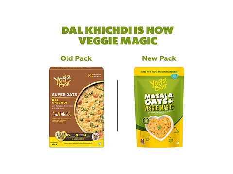Yoga Bar Super Oats - Dal Khichdi, 3x More Vegetables, Breakfast Cereal, Gluten Free, 400 g