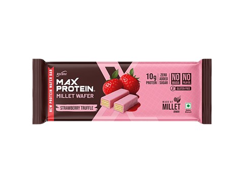 RiteBite Max Protein Strawberry Truffle Millet Protein Wafer Bar, 40 g