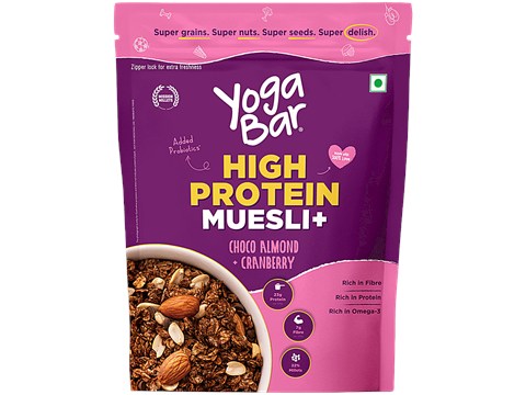 Yoga Bar 21g Protein Muesli + - Choco Almond + Cranberry, Healthy, 850 g