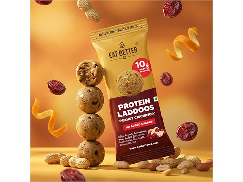 Eat Better Co Peanut Cranberry Protein Laddoos, 44 g