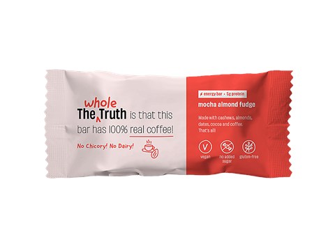 The Whole Truth Energy Bar - Mocha Almond Fudge, Dairy-Free, No Added Sugar, Natural, 40 g