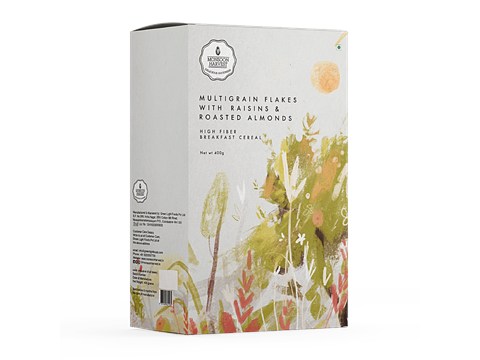 Monsoon Harvest Multigrain Flakes With Raisins & Roasted Almonds, 400 g
