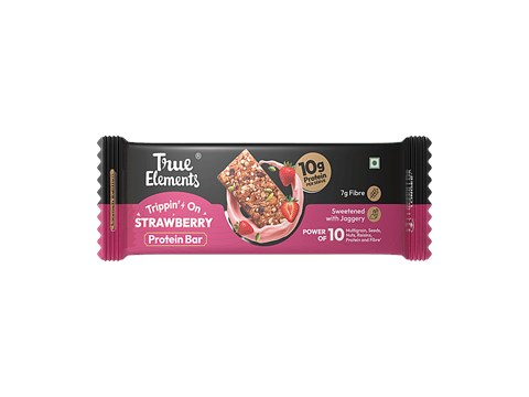 True Elements Trippin On Strawberry Berry Protein Bar, 50 g